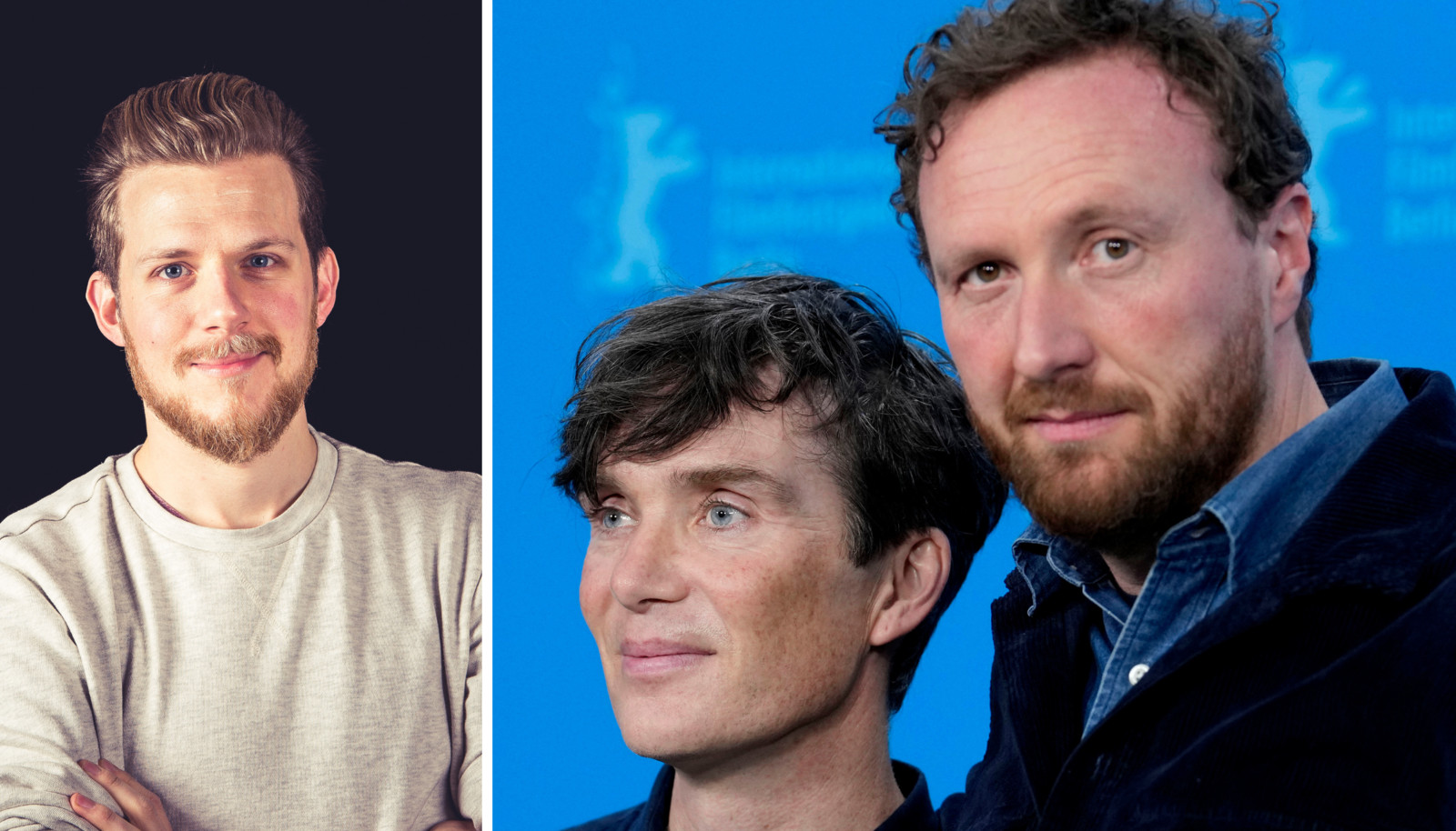 Links Lieven Trio. Rechts  Cillian Murphy en Tim Mielants.  Beeld Olivier Van Godtstenhoven/ AP