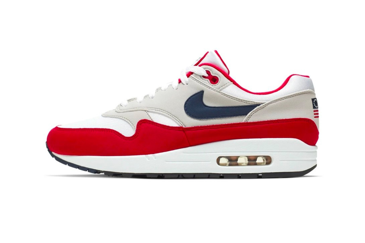 Nike air max outlet 1 rood blauw