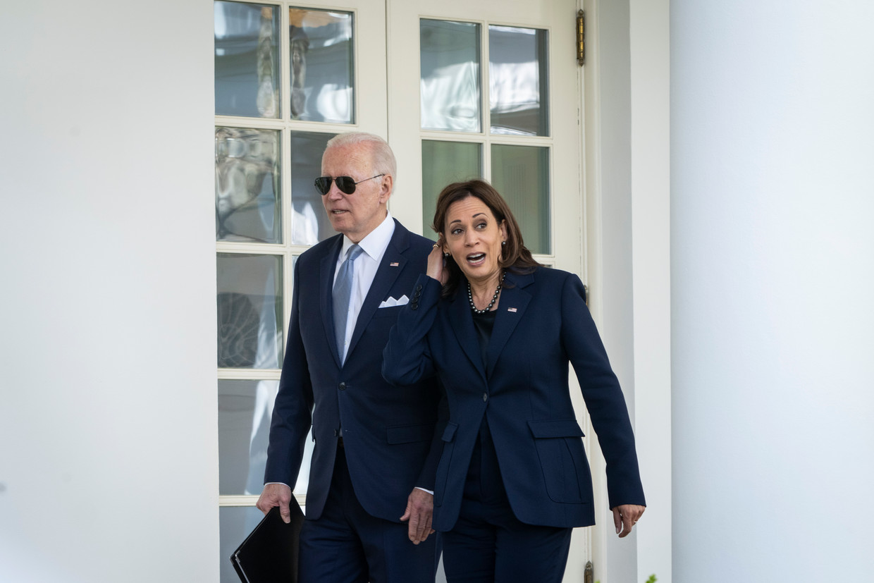 Harris e Biden nell'aprile 2022 alla Casa Bianca a Washington.  Immagine di Getty Images