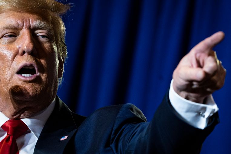 It’s crowded with Republican presidential candidates, and Donald Trump looks on with a smile