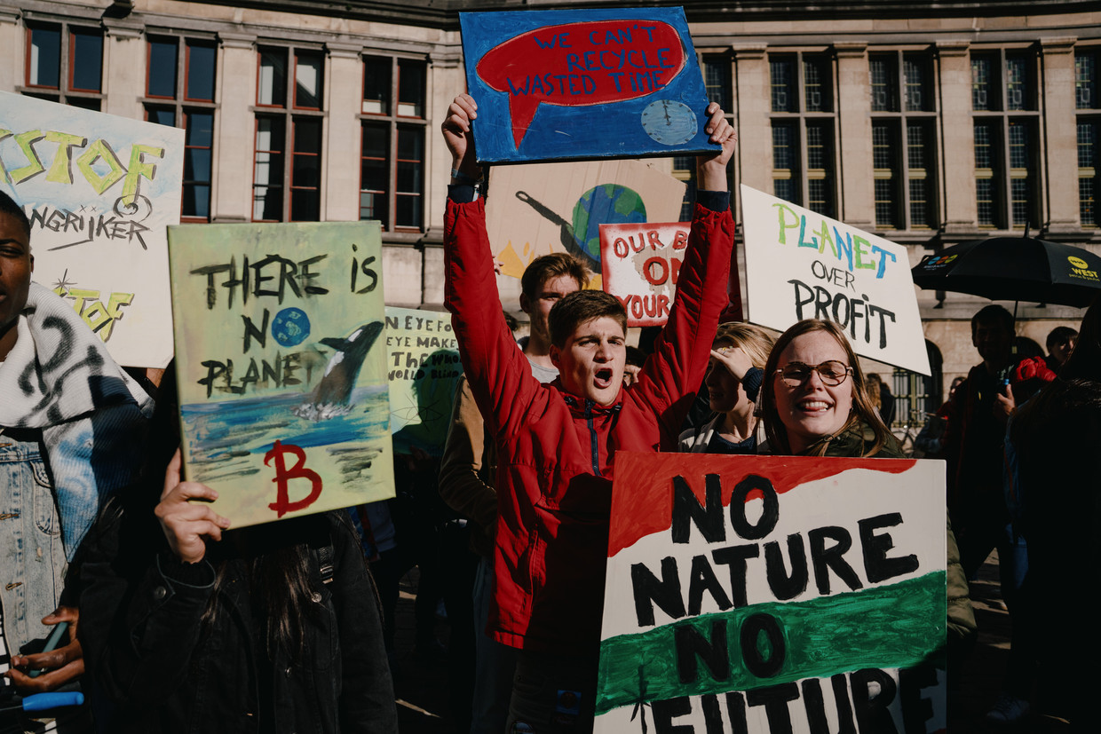 Klimaatprotest. Beeld Wouter Van Vooren