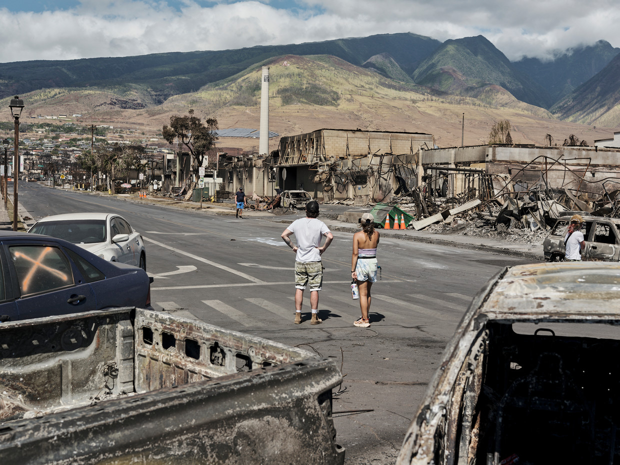 Havoc is all over Lahaina.  NYT's photo